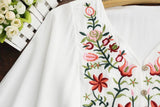 Women Mexican Ethnic Embroidered Dress - WazzalaLifestyle